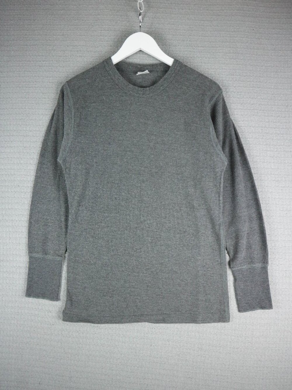 Stanfield's Ascot Vintage Thermal Waffle Knit Longsleeve Larger Grey VTG 1990s